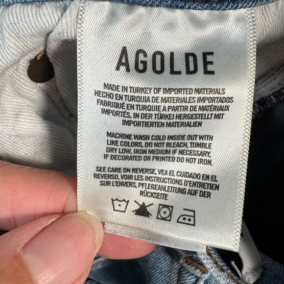 Agolde Jeans Womens 29 Blue Skinny Mid Rise Medium Wash Stretch - Picture 4 of 11